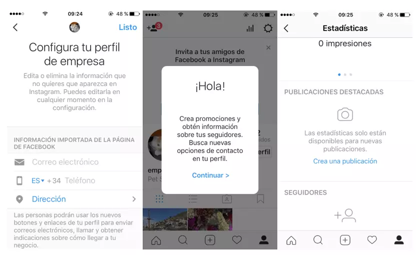 Imagen: Configura tu perfil corporativo en Instagram