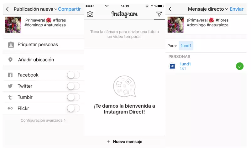 Imagen: Buzón de Instagram Direct