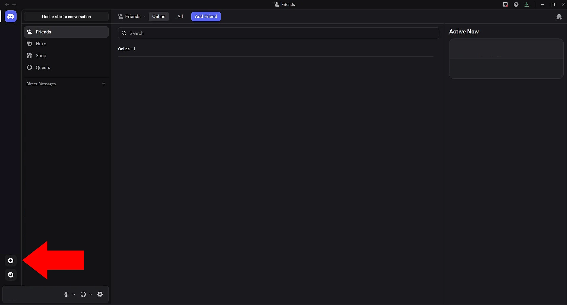 Imagen: Haz clic en el símbolo de más en Discord