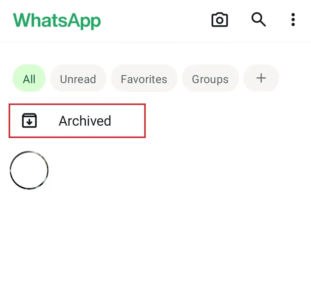 Captura de pantalla en Android de la opción “Archivados” de WhatsApp Imagen: Captura de pantalla en Android de la opción “Archivados” de WhatsApp