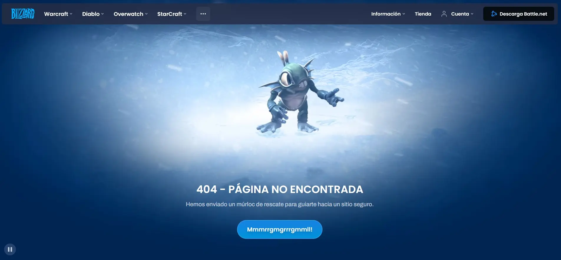 Imagen: Página de error 404 de Blizzard Entertainment Imagen: Imagen: Página de error 404 de Blizzard Entertainment