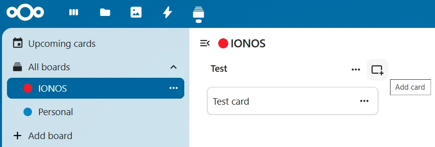 Listas y tarjetas en Nextcloud Deck Imagen: Listas y tarjetas en Nextcloud Deck