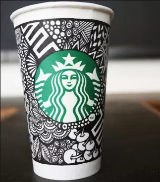Imagen: Vaso de Starbucks dibujado