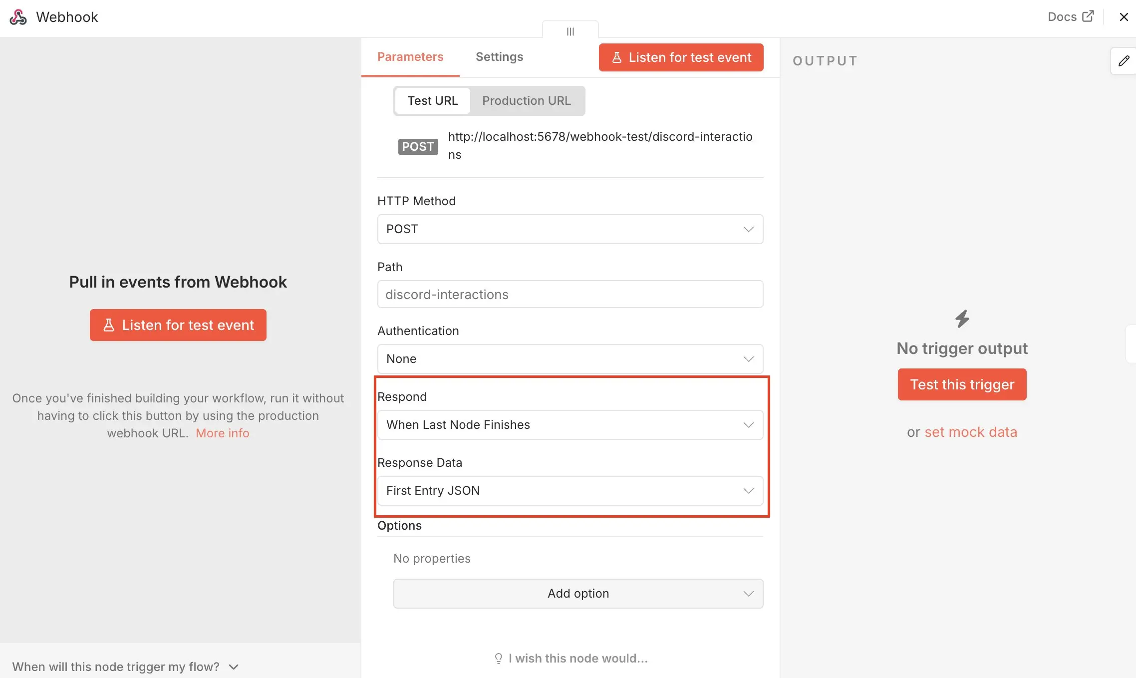 Editar Webhook en n8n Imagen: Editar Webhook en n8n