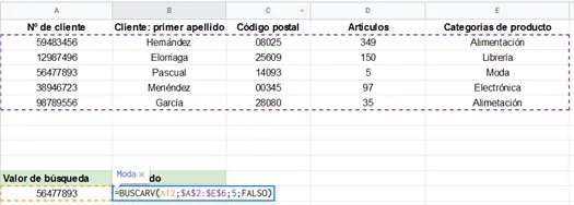 BUSCARV en Google Sheets Imagen: BUSCARV en Google Sheets