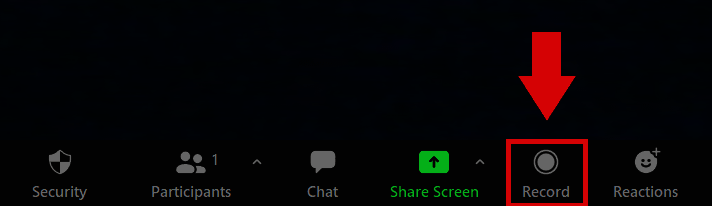 Graba la reunión de Zoom con la opción “Grabar” Graba la reunión de Zoom con la opción “Grabar”