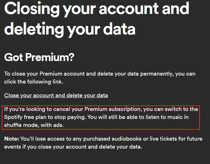 Pasarse a la versión gratuita de Spotify Imagen: Pasarse a la versión gratuita de Spotify