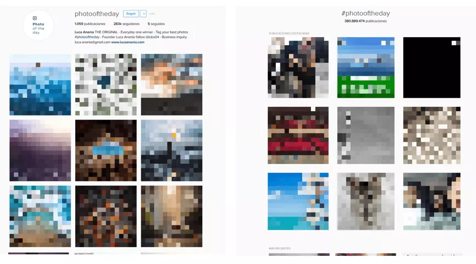 Imagen: Captura de pantalla del perfil Photooftheday en la versión de escritorio de Instagram