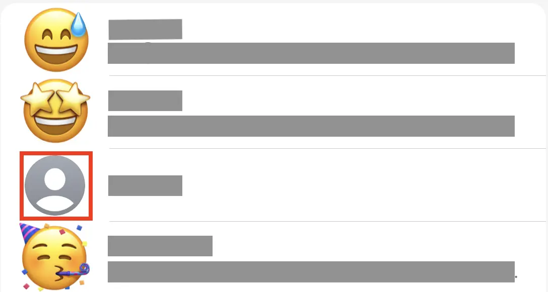Captura de pantalla de la lista de contactos de WhatsApp Imagen: Captura de pantalla de la lista de contactos de WhatsApp