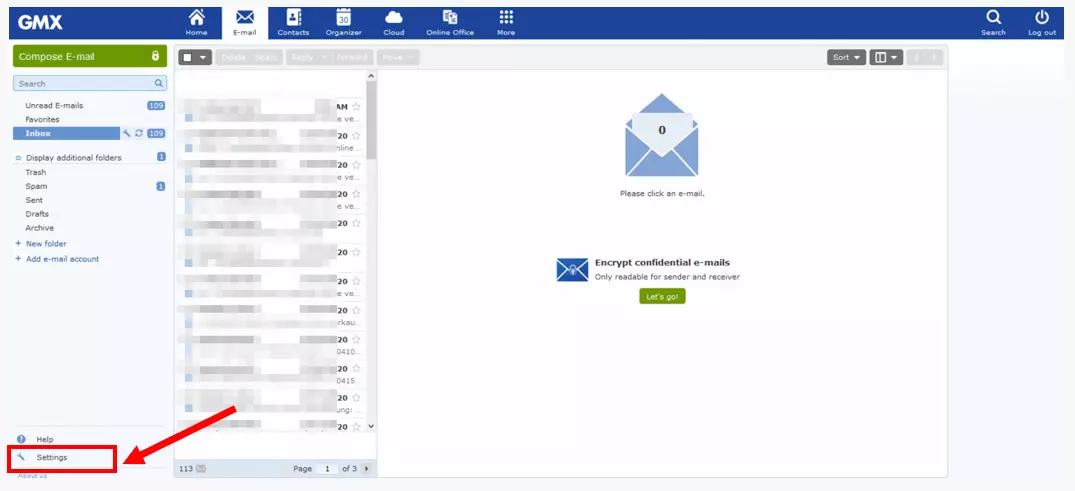 Imagen: Respuesta automática sin Mozilla Thunderbird: configuración con GMX.