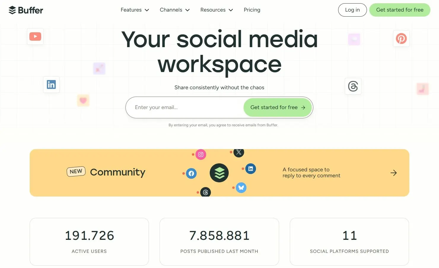 Imagen: Página web de Buffer