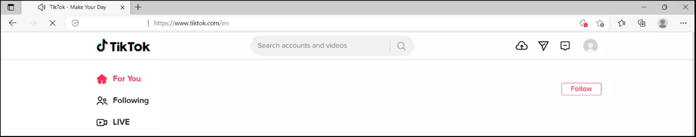 Imagen: La página web de TikTok