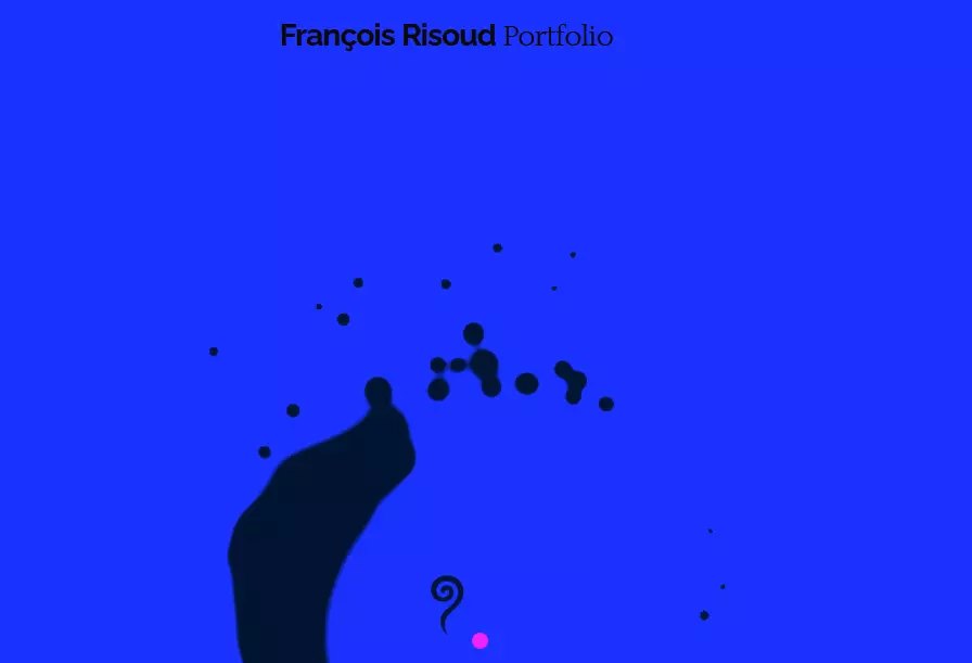 Página de inicio del porfolio de Francois Risoud Imagen: Página de inicio del porfolio de Francois Risoud