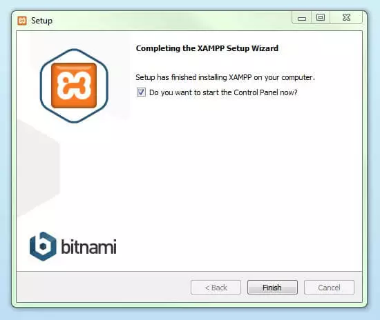Imagen: Instalar XAMPP: cerrar la instalación 
