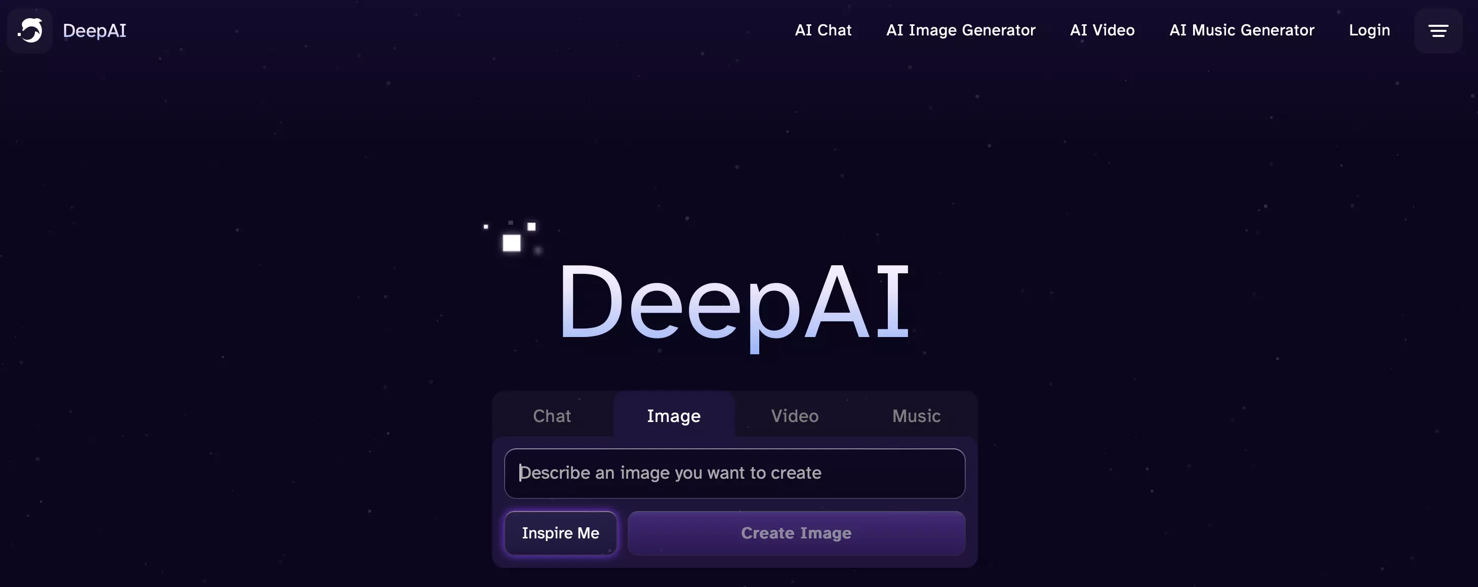 Captura de pantalla de la página web de Deep AI Imagen: Captura de pantalla de la página web de Deep AI