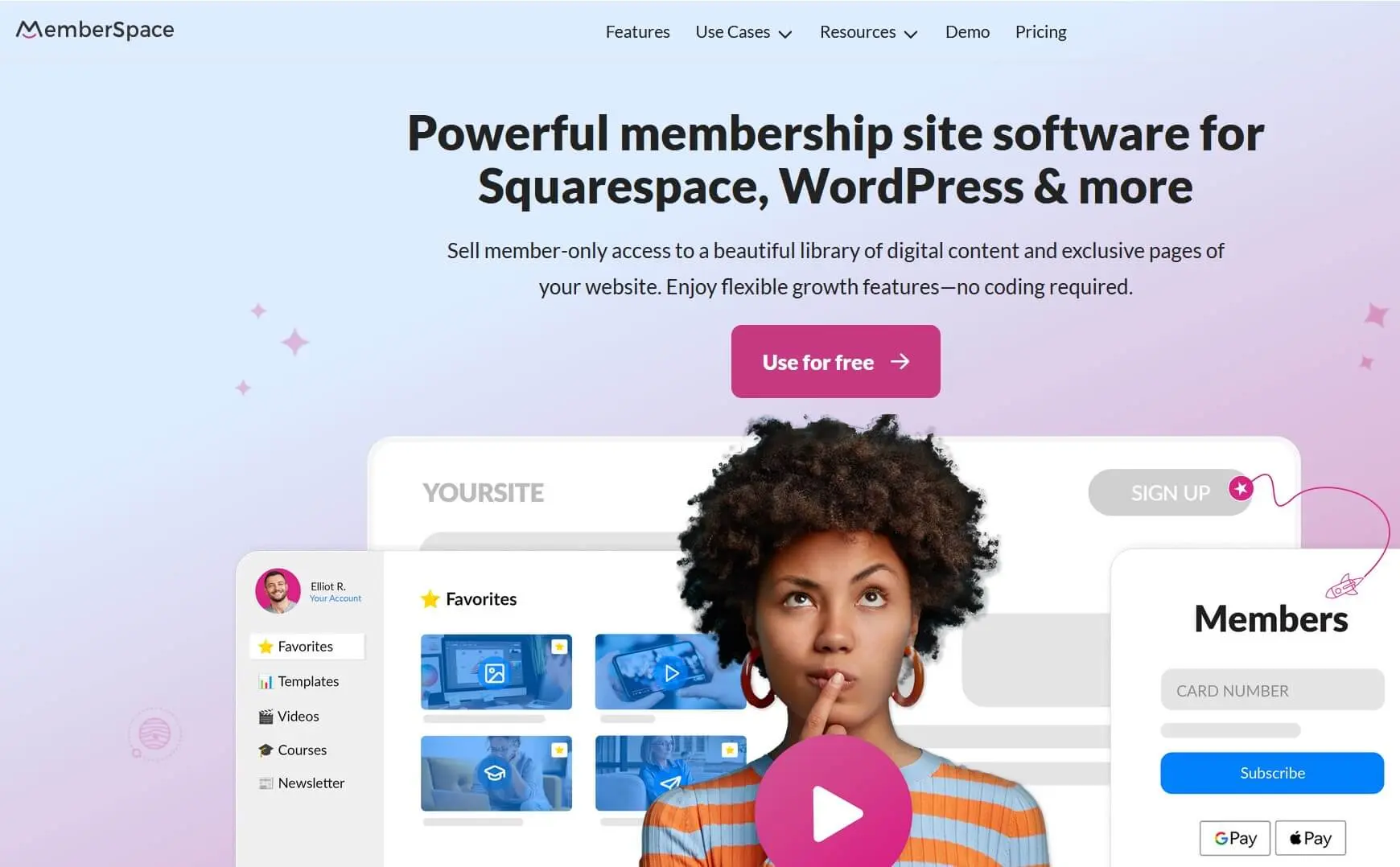 Captura de pantalla de la página web de MemberSpace Imagen: Captura de pantalla de la página web de MemberSpace