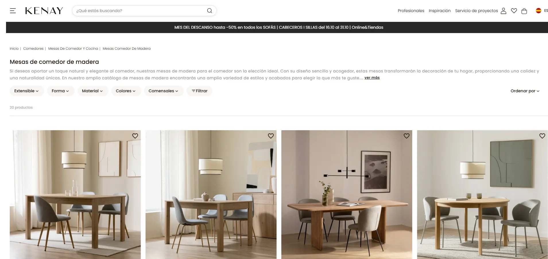 Imagen: Landing page de Kenay Home