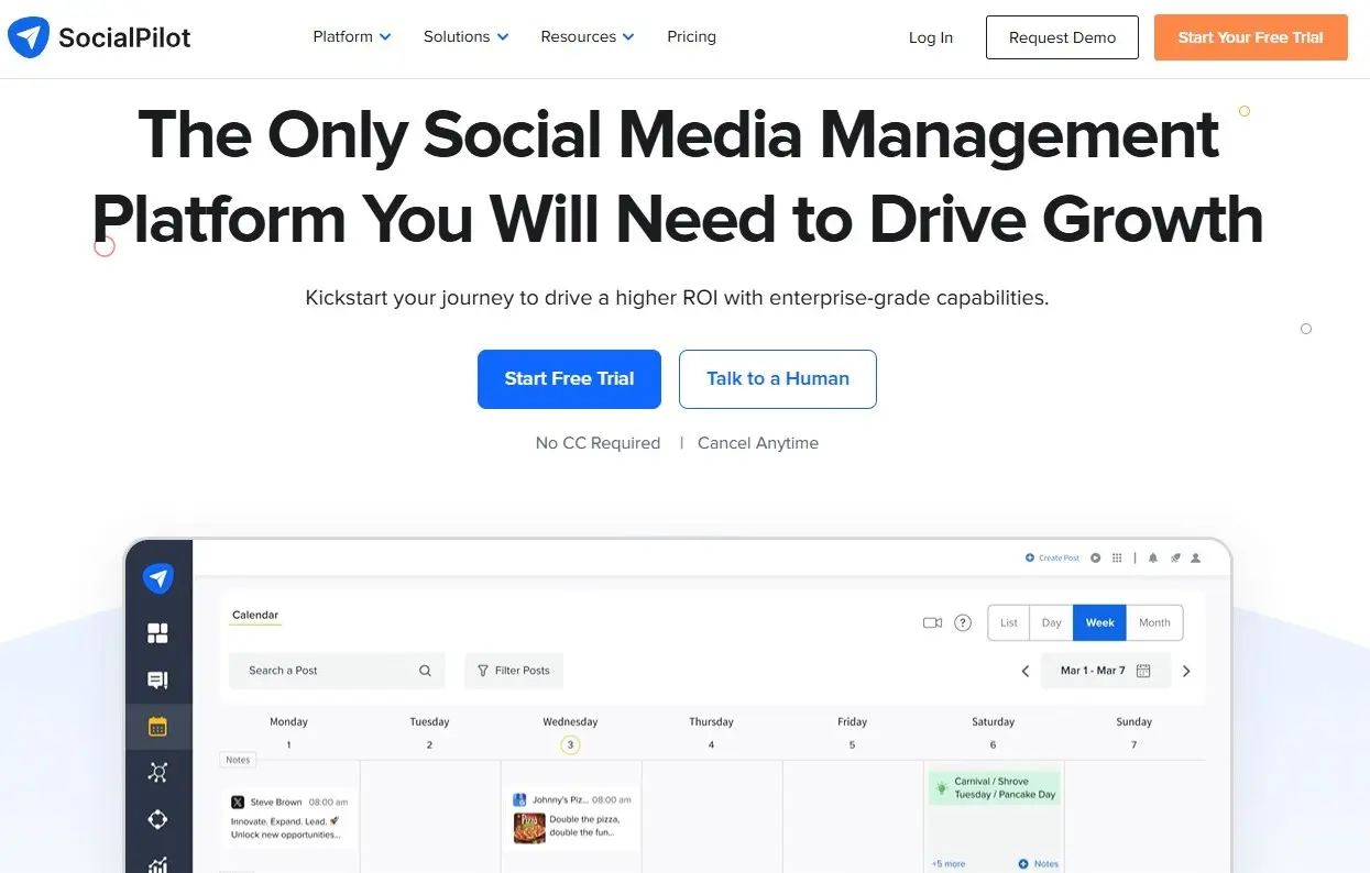 Imagen: Página web de SocialPilot