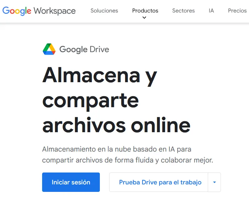 Imagen: Google Drive, el servicio de almacenamiento en la nube de Google