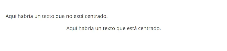 Ejemplo de centrado HTML Imagen: Ejemplo de centrado HTML