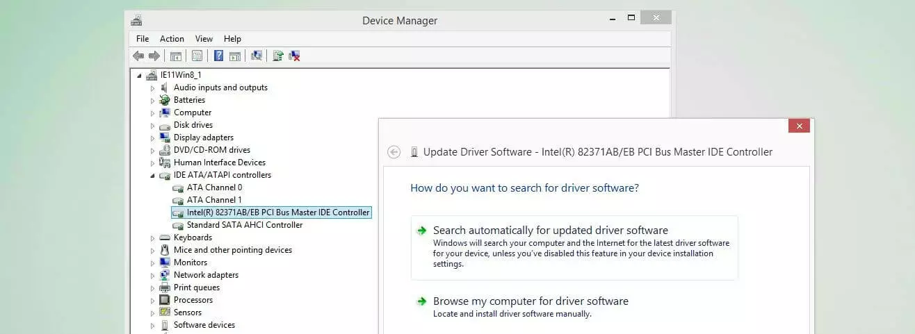 Imagen: Administrador de dispositivos de Windows: actualizar controlador