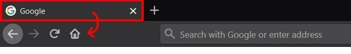 Imagen: establecer la página de inicio de Firefox con la barra de herramientas