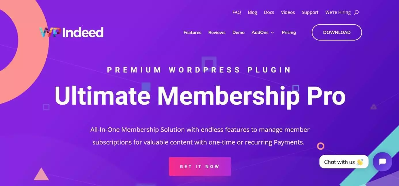 Imagen: Captura de la web del plugin de WordPress Ultimate Membership Pro