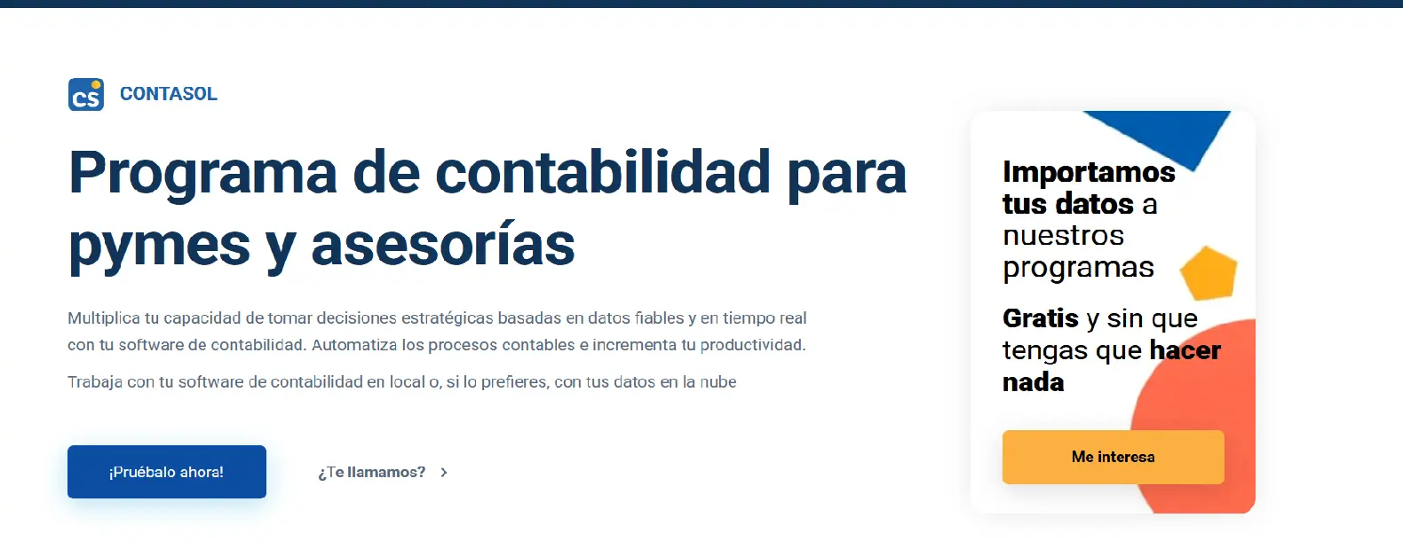 Programa de contabilidad CONTASOL Imagen: Programa de contabilidad CONTASOL