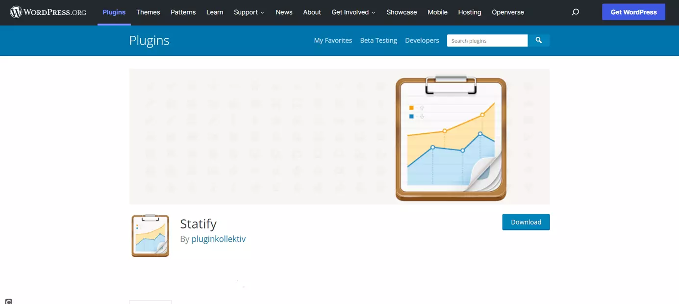 Imagen: Página de inicio del plugin Statify