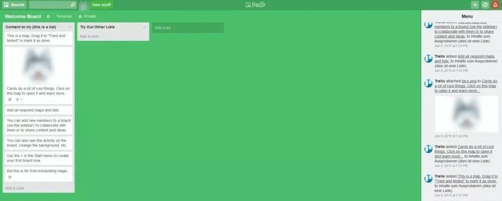 Imagen: Interfaz del proveedor de SaaS Trello