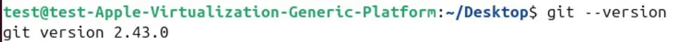Imagen: Visualización de la versión de Git en la terminal