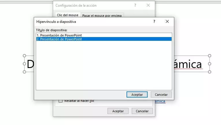 Imagen: Vínculo a diapositiva en PowerPoint 2016