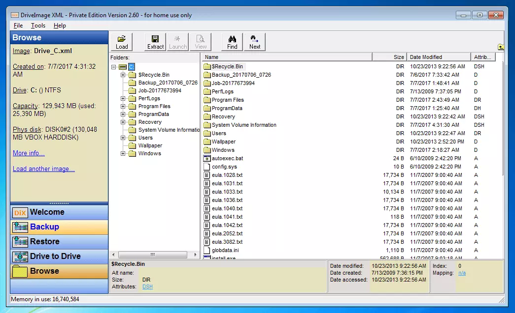 Imagen: DriveImage XML 2.60: función “Browse”