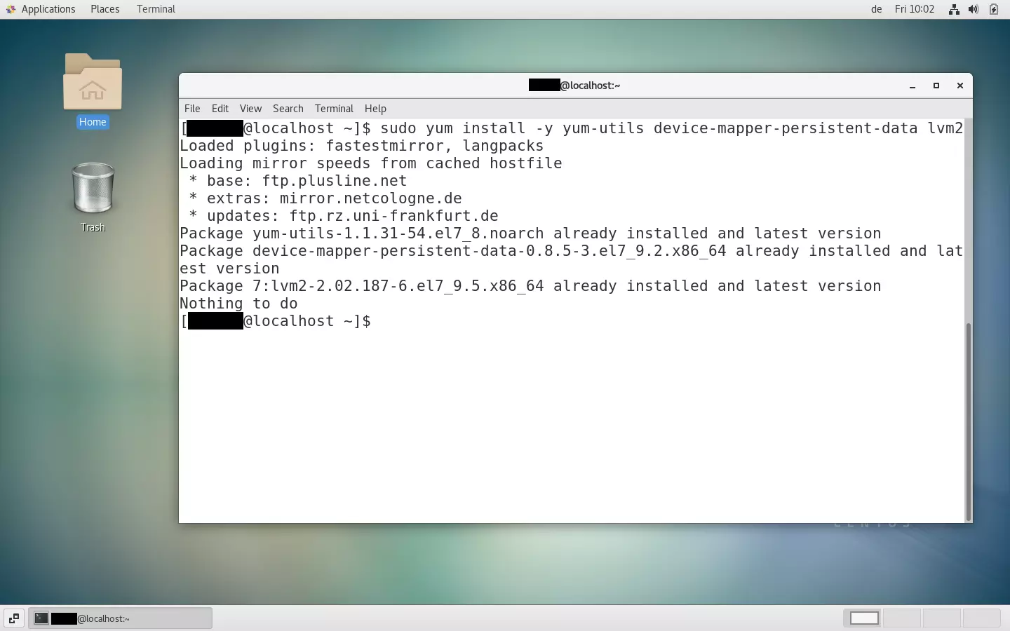 Terminal después de instalar las dependencias Terminal después de instalar las dependencias
