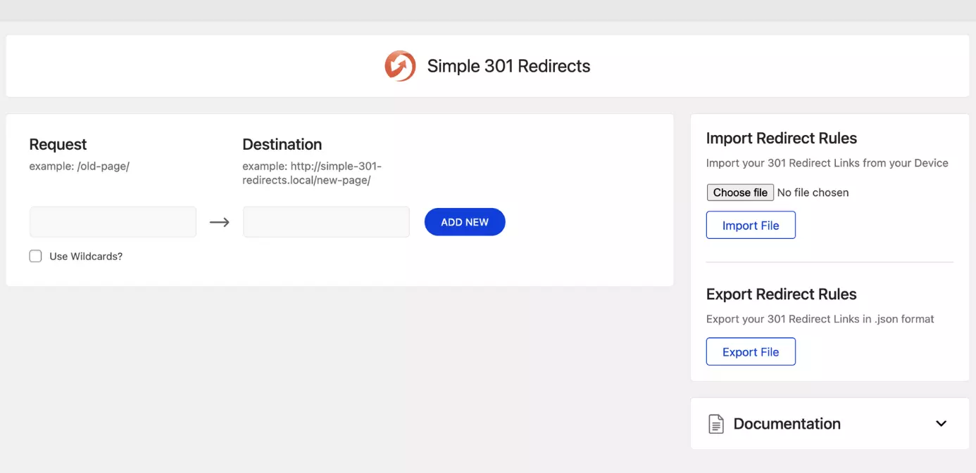 Imagen: Captura de pantalla del plugin Simple 301 Redirects