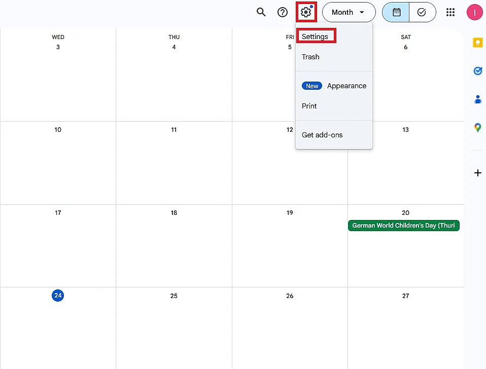 Imagen: Importar archivo ICS en Google Calendar