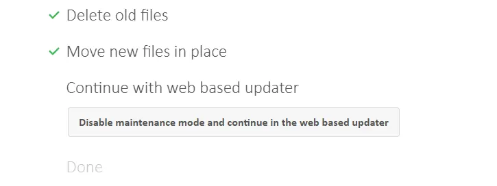 Actualizador Nextcloud durante la actualización Imagen: Actualizador Nextcloud durante la actualización