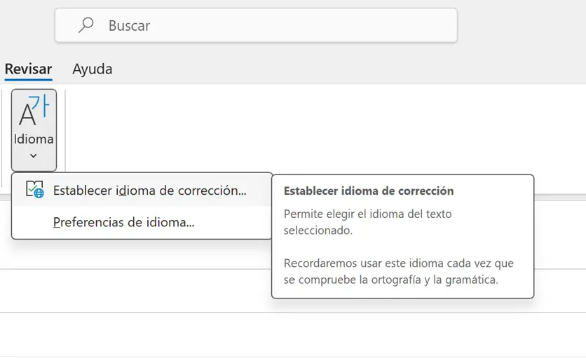 Imagen: Outlook: configuración del idioma en Correo