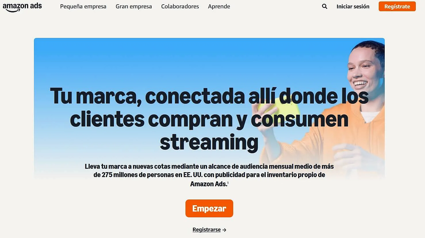 Página de inicio de Amazon Ads Imagen: Página de inicio de Amazon Ads