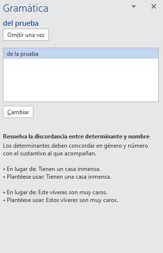 Corregir errores gramaticales
