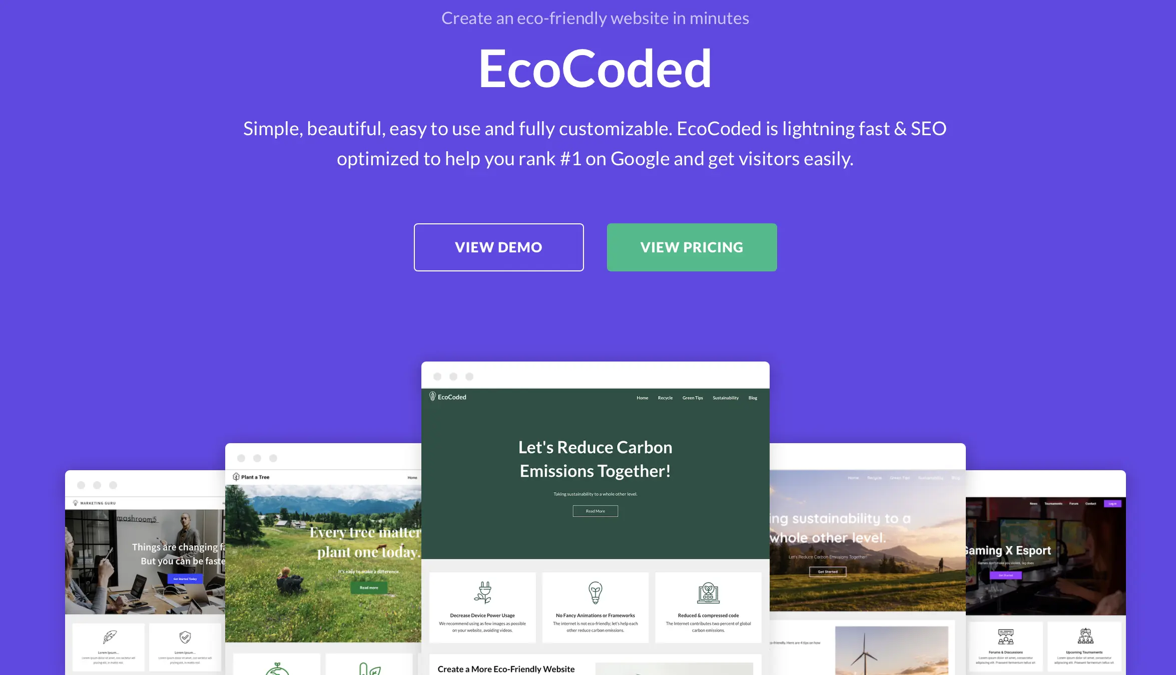 Imagen: Plantilla EcoCoded de WordPress hecha por SuperbThemes