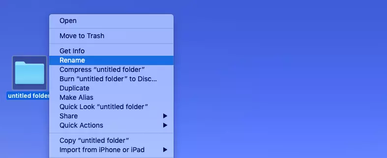 Mac: cómo crear carpeta, cambiar el nombre de la carpeta