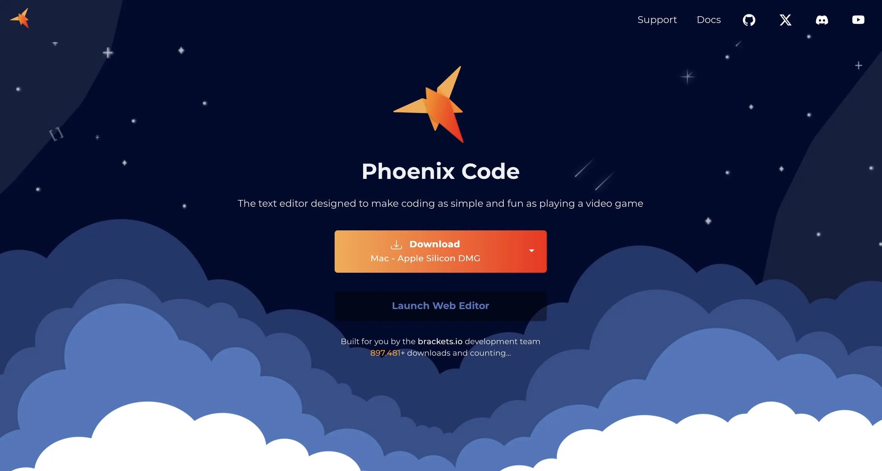 Imagen: Captura de pantalla de la p&aacute;gina principal de Phoenix Code