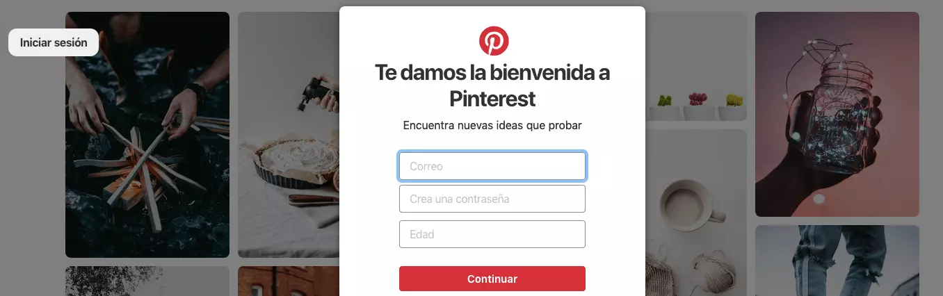 Imagen: Alternativas a Instagram: web de Pinterest