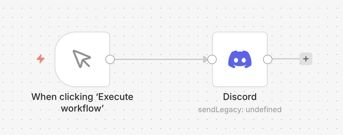Workflow mínimo con Discord en n8n Imagen: Workflow mínimo con Discord en n8n