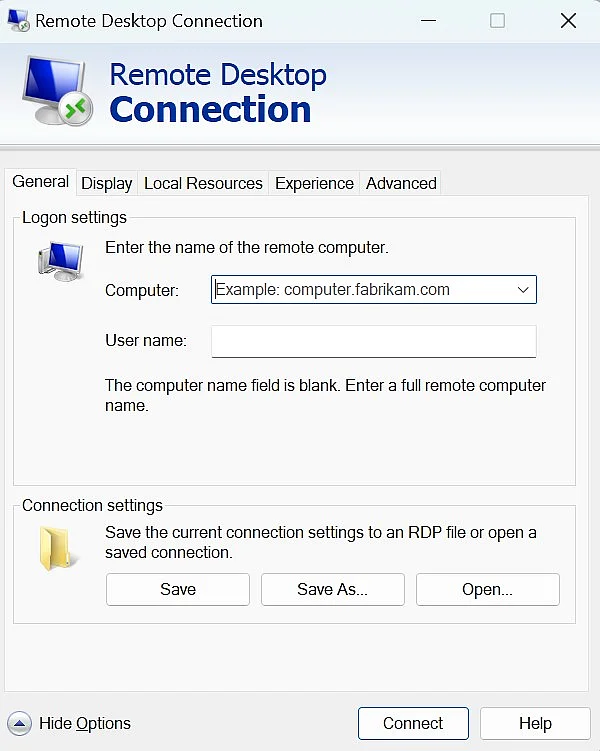 Conexión a escritorio remoto: cliente RDP Imagen: Conexión a escritorio remoto: cliente RDP