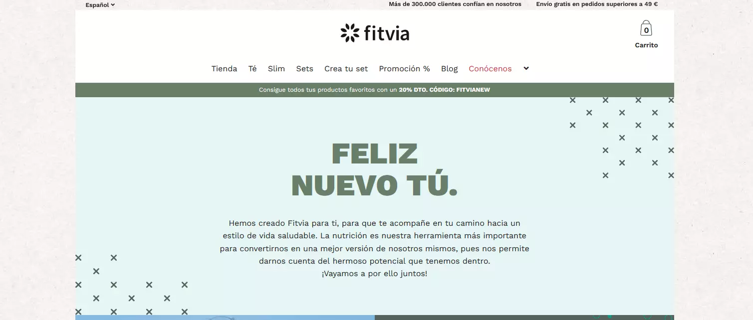 Imagen: Apartado “Sobre nosotros” del proveedor de productos naturales Fitvia