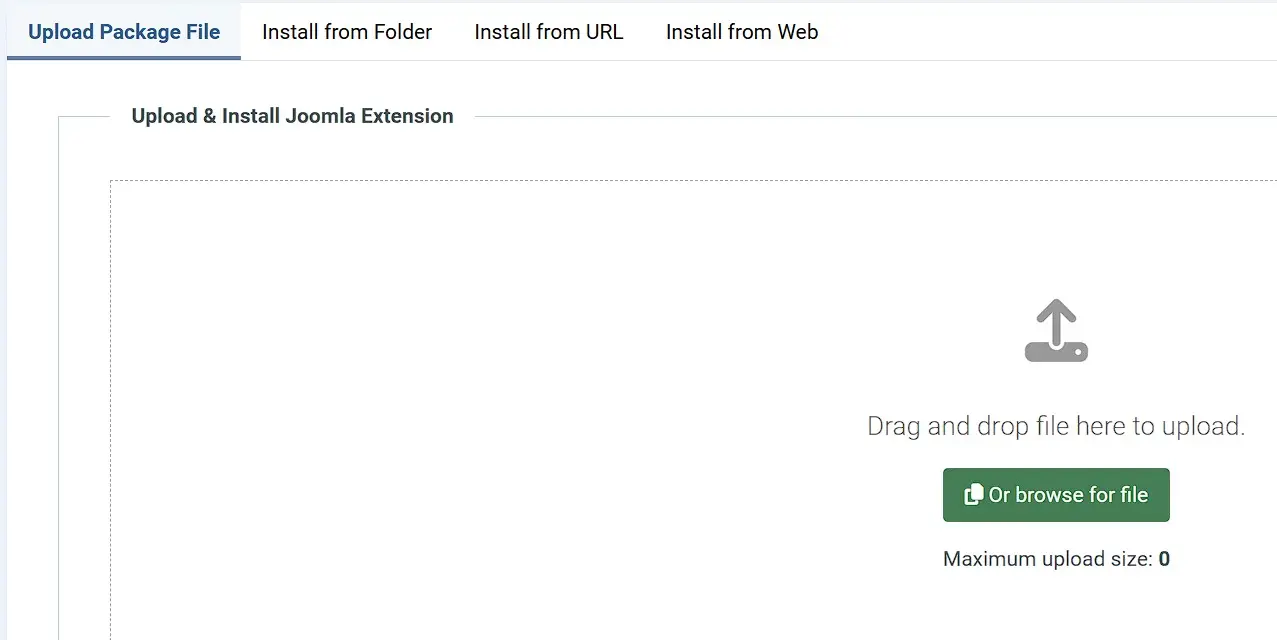 Imagen: Instalaci&oacute;n de extensiones en Joomla