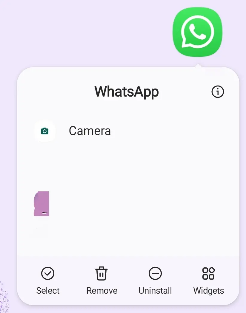 Desinstala WhatsApp arrastrando el icono hacia “desinstalar” Imagen: Desinstala WhatsApp arrastrando el icono hacia “desinstalar”