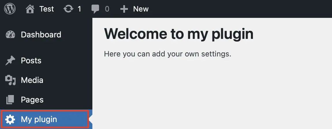 Ítem de menú del plugin de WordPress Imagen: Ítem de menú del plugin de WordPress